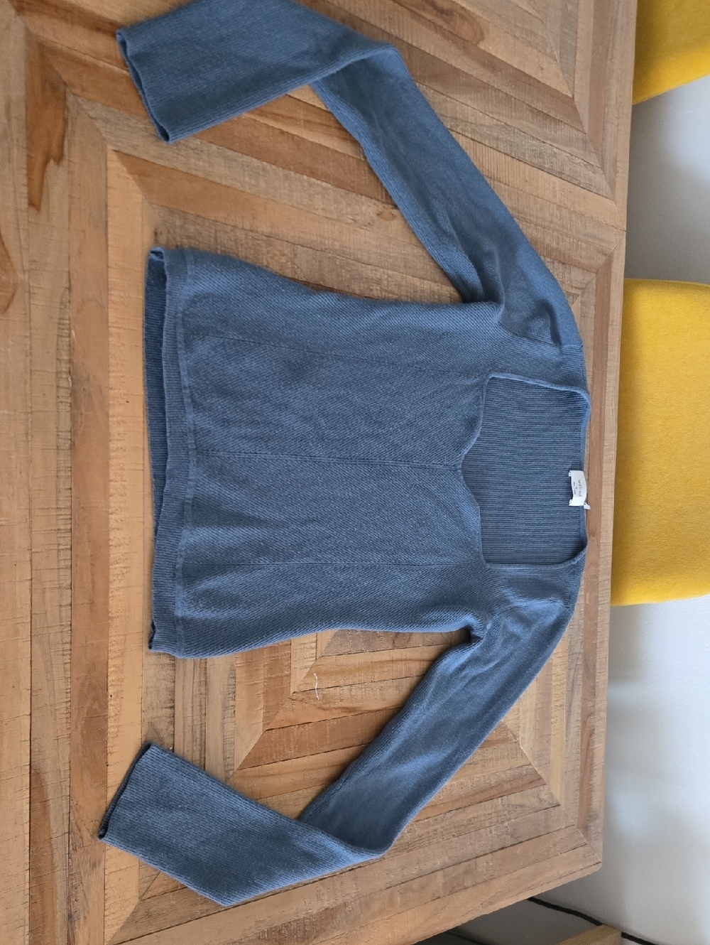 Wilfred Steel Blue Square Neck Knit Sweater Size M
